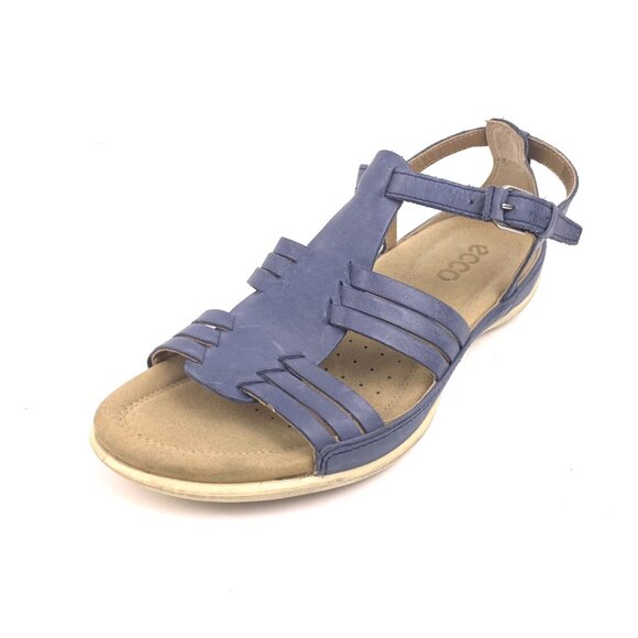 ECCO Damara Women’s Leather Fisherman Blue Sandals 240933 Size EU 36 /US 5.5 - Picture 4 of 11